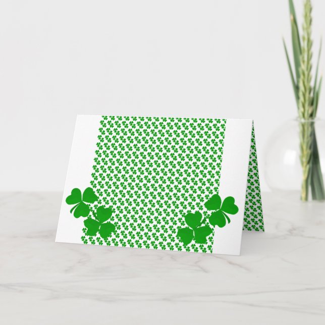 Carte Shamrock de trèfle irlandais (Devant)