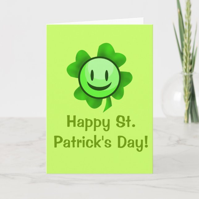 Carte Shamrock du jour de St Patrick (Devant)
