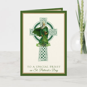 Carte Shamrock du prêtre catholique St. Patrick's 