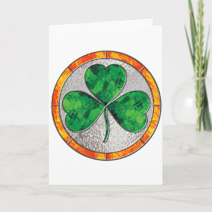Carte Shamrock en verre