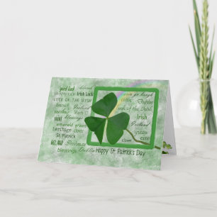 Carte Shamrock et arc-en-ciel de la Saint-Patrick
