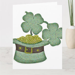Carte shamrock et une horreur de l'or pour Saint Patrick
