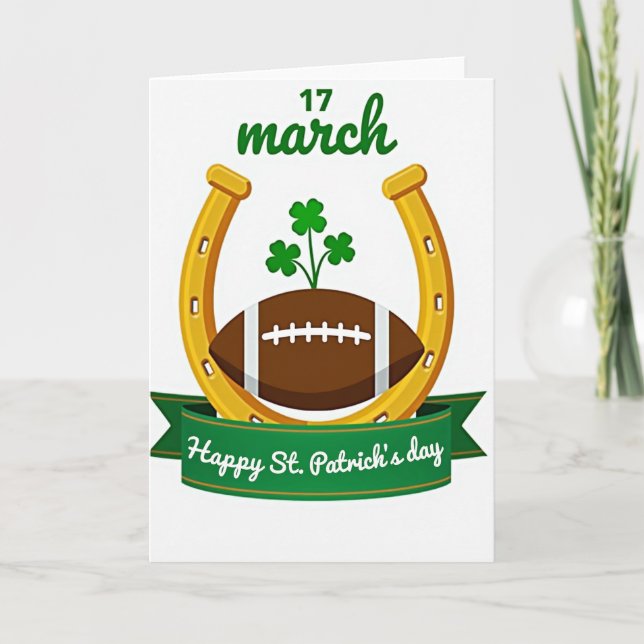 Carte Shamrock Football St Patricks Card (Devant)