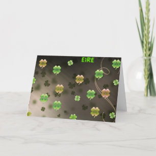 Carte Shamrock irlandais