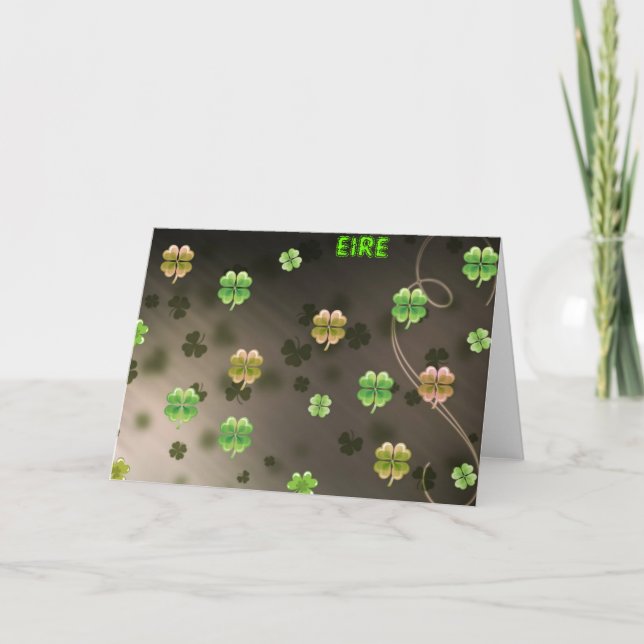 Carte Shamrock irlandais (Devant)