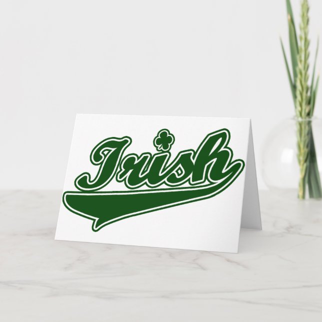 Carte Shamrock irlandais vert (Devant)
