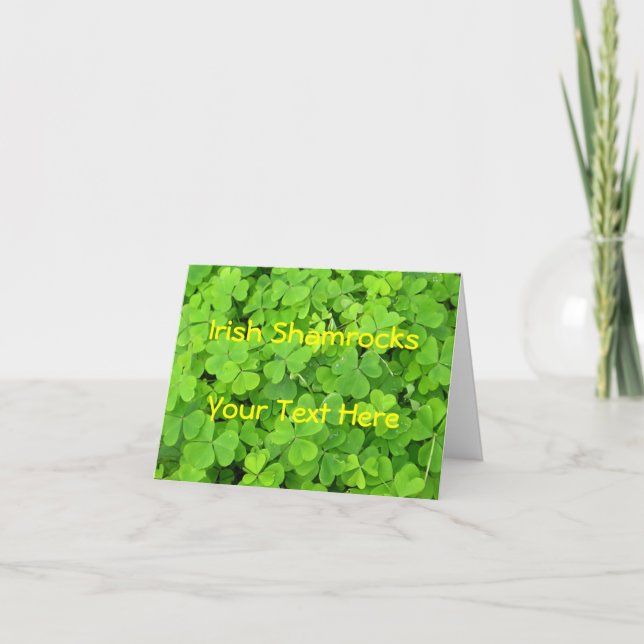 Carte Shamrock irlandaise (Devant)