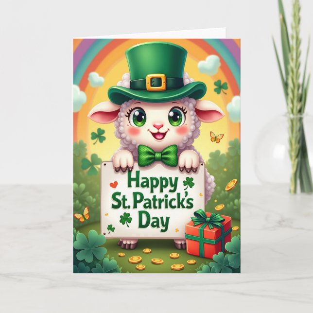 Carte Shamrock Lamb Scene Card (Devant)