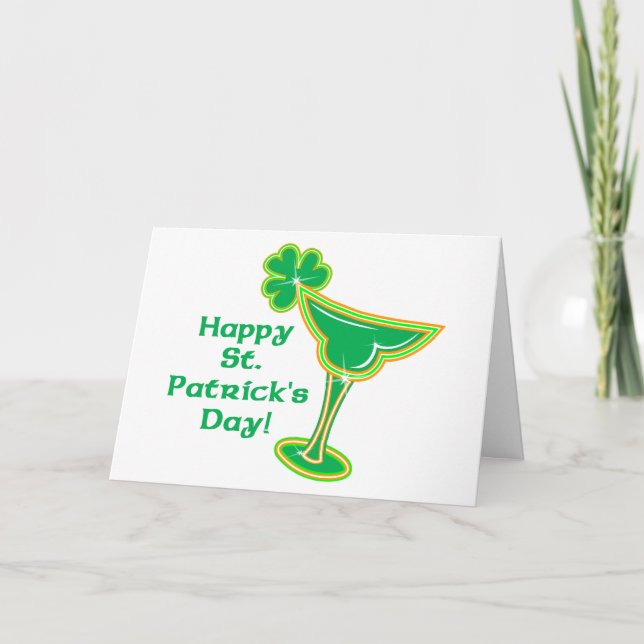 Carte Shamrock Margarita avec salutation (Devant)
