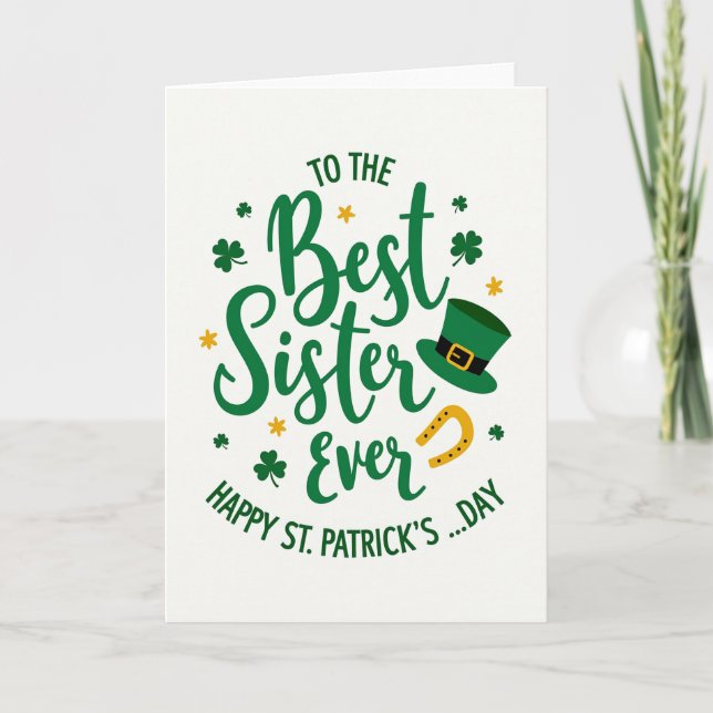 Carte Shamrock Sister St Patricks Card (Devant)