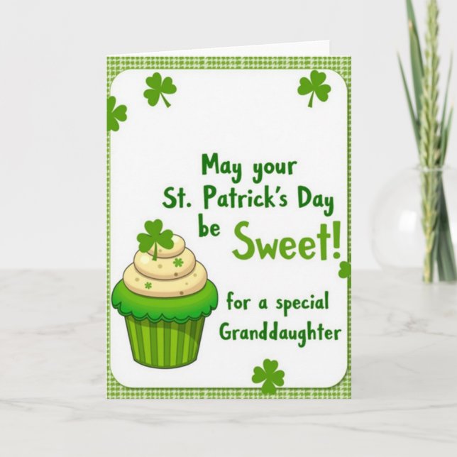Carte Shamrock Sweet Granddaughter Card (Devant)