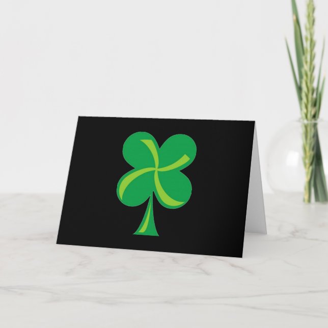 Carte Shamrock vert (Devant)