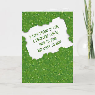 Carte Shamrocks de la Saint Patrick