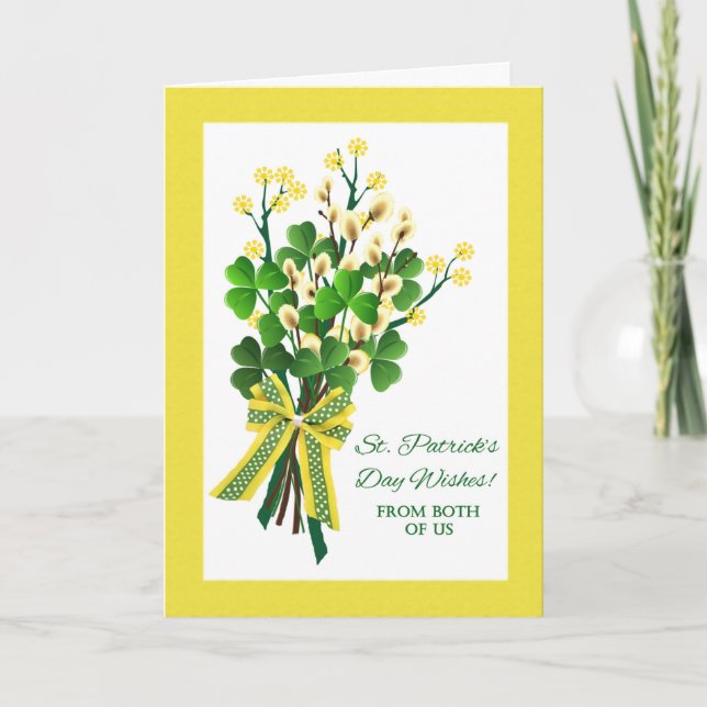 Carte Shamrocks de la Saint Patrick des deux nous (Devant)