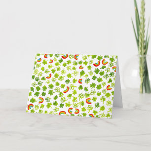 Carte Shamrocks et arcs-en-ciel PERSONNALISABLES