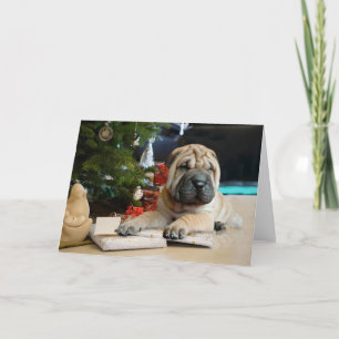 Carte Shar Pei Noël