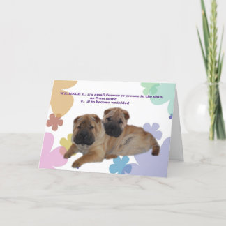 Carte Shar Pei Wrinkle Birthday card