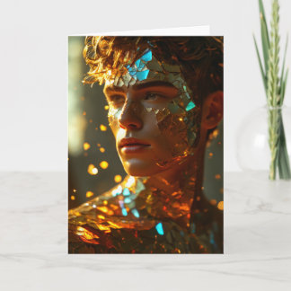 Carte Shards of Beauty Hot Guy Greetings Card