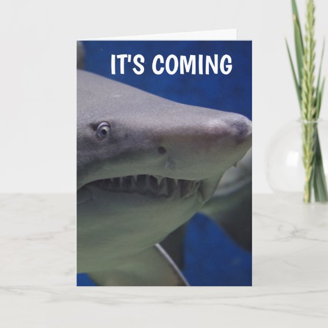 CARTE SHARK PHOTOGRAPHY FUNNY CARD D'ANNIVERSAIRE (Devant)