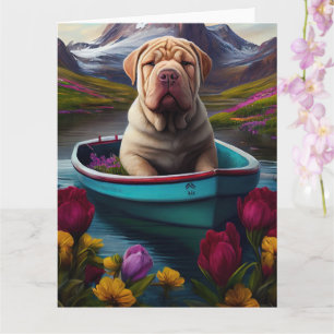 Carte Sharpei sur une pagaie : Une aventure panoramique