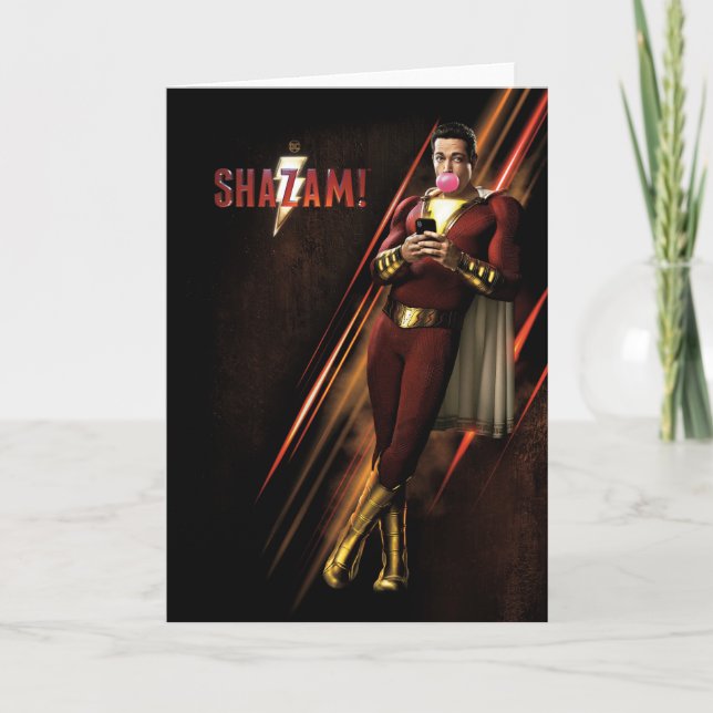 Carte SHAZAM ! bubble-gum de soufflement de | Shazam (Devant)