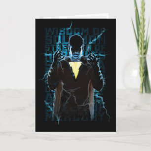 Carte SHAZAM !   Shazam et typographie de foudre de