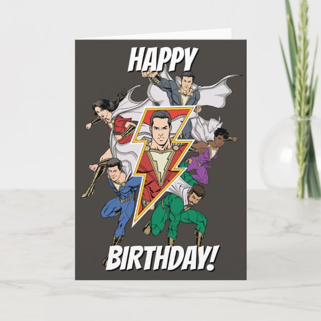 Carte SHAZAM ! | Shazam Family Graphic (Devant)