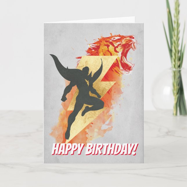 Carte SHAZAM ! | Shazam Tiger & Lightning Graphic (Devant)