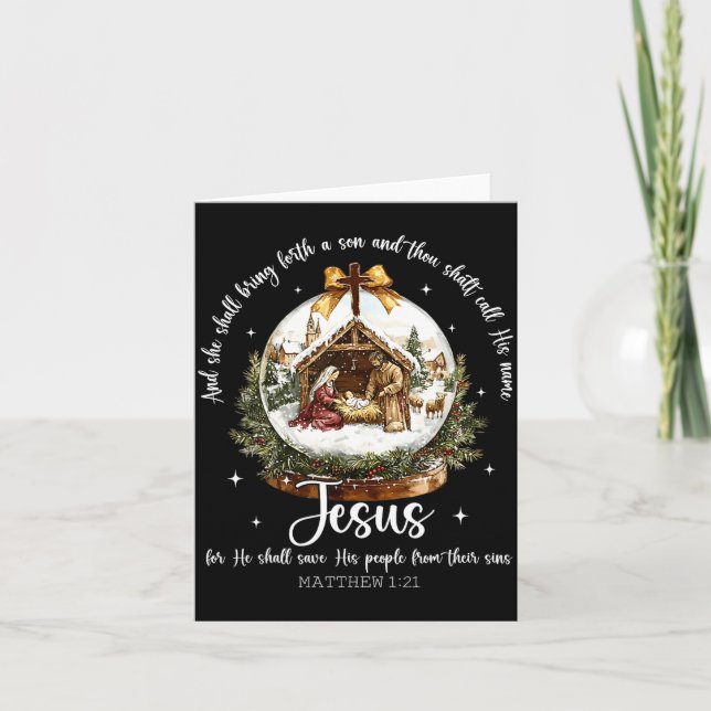 Carte She Shall Bring Forth A Son Jesus Christmas Nativi (Devant)
