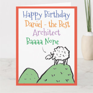 Carte Sheep Design Happy Birthday to an Architect