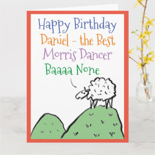 Carte Sheep Design Joyeux anniversaire à une danseuse Mo