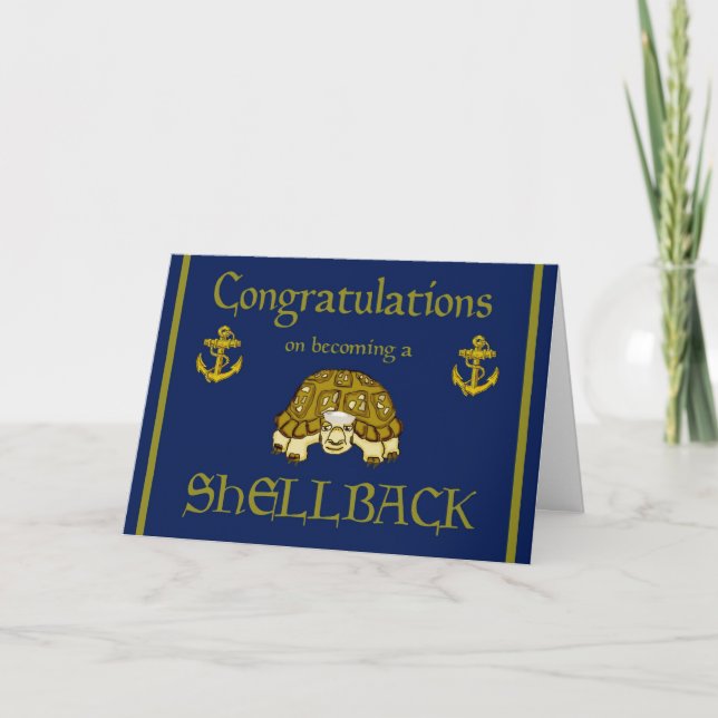 Carte Shellback pour les félicitations de la Marin (Devant)