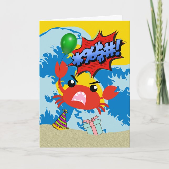 Carte Shellebrate Your Birthday Ne soyez pas Crabby (Devant)