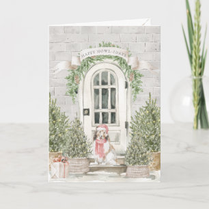 Carte Sheltie Porte avant Noël