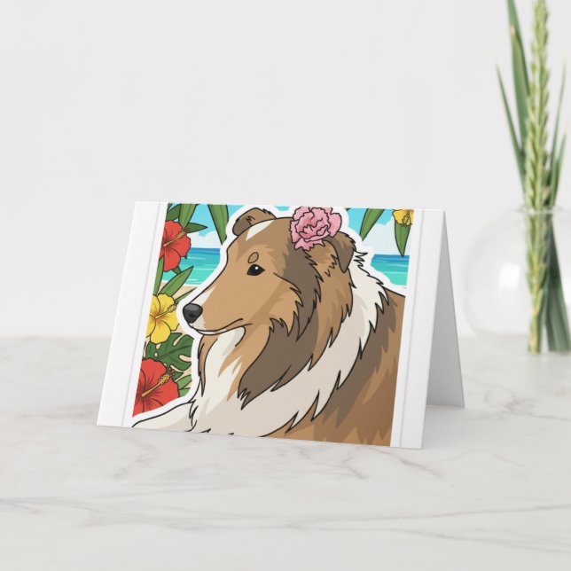 Carte Sheltie tropical (Devant)