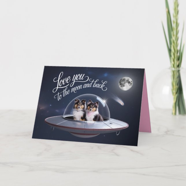 Carte Sheltie Valentine Card (Devant)