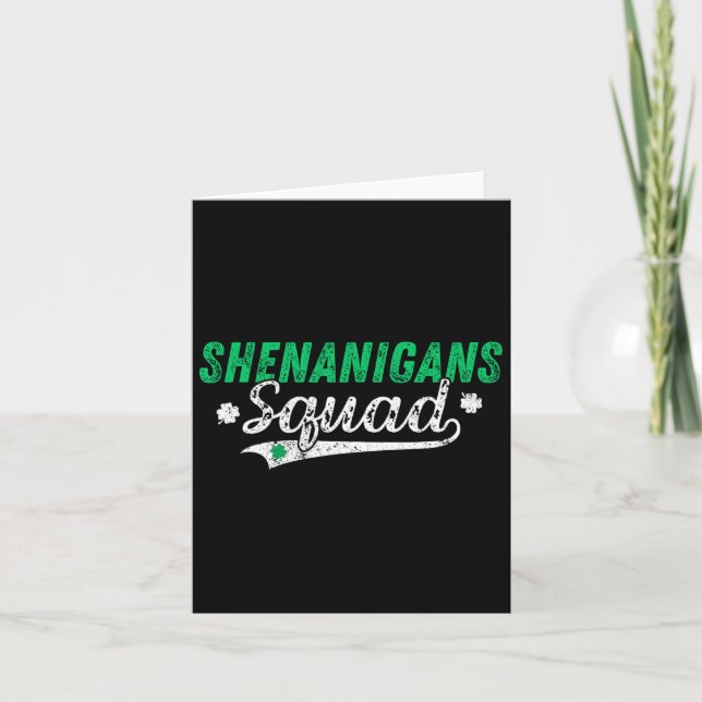Carte Shenanigan Squad Jour de la Saint Patrick Matching (Devant)