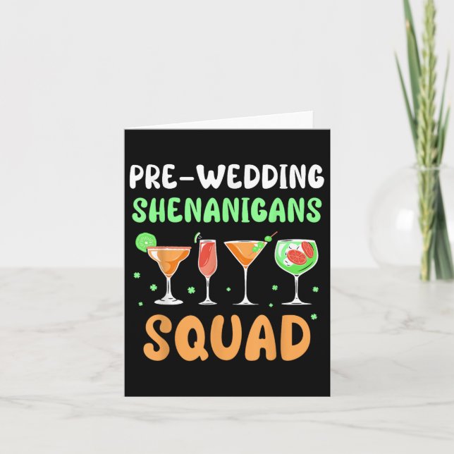 Carte Shenanigans Pré-mariage Groom Groom Bachelor (Devant)