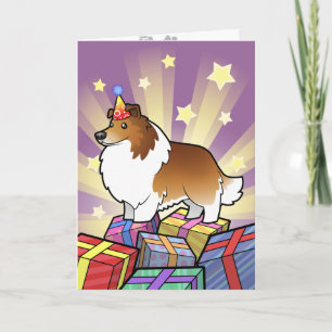 Carte Shetland Sheepdog Anniversaire / Collie