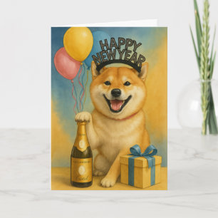 Carte Shiba Inc Bonne Année