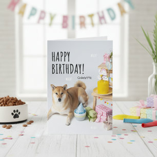 Carte 🐶 Shiba Inu Bliss 🐶 votre Marche à voile Anniver