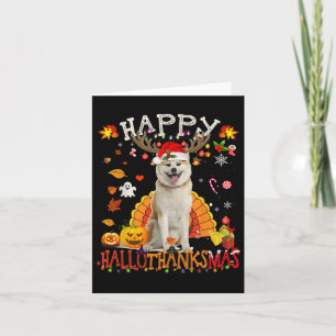 Carte Shiba Inu Chien Halloween Chien de Noël Joyeux Hal