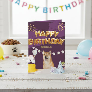 Carte 🐶 Shiba Inu Delight : Votre Anniversaire
