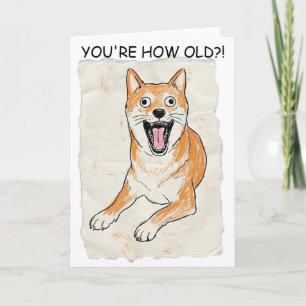 Carte Shiba Inu hurlant drôle - Crayon de Chaos Interne