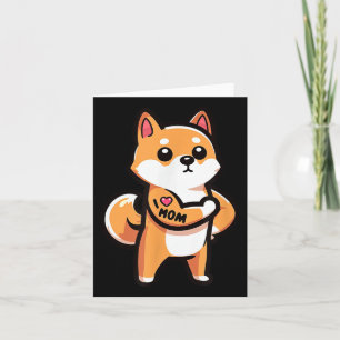 Carte Shiba Inu I Love Maman Funny Chien Tattoo