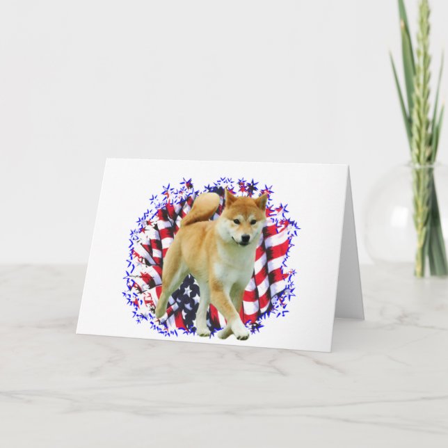 Carte Shiba Inu Patriot (Devant)