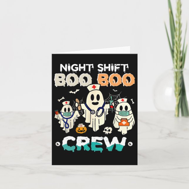Carte Shift Boo Boo Équipage Infirmière Ghost Infirmière (Devant)
