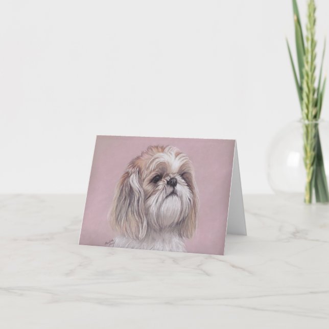 Carte Shih tzu Chien Art Note (Devant)