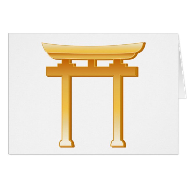 Carte Shinto Symbole de voeux (Devant horizontal)