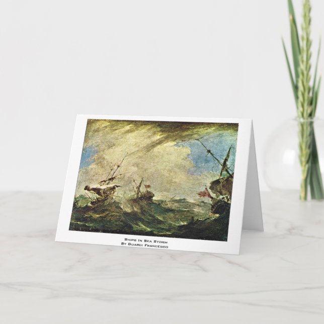 Carte Ships In Sea Storm By Guardi Francesco (Devant)